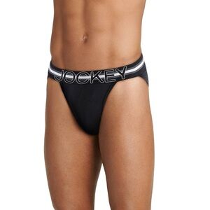 Jockey® Men’s Sport Stability Pouch Microfiber String Bikini Black New XL